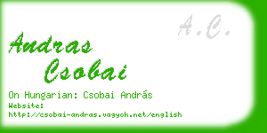 andras csobai business card
