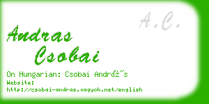 andras csobai business card